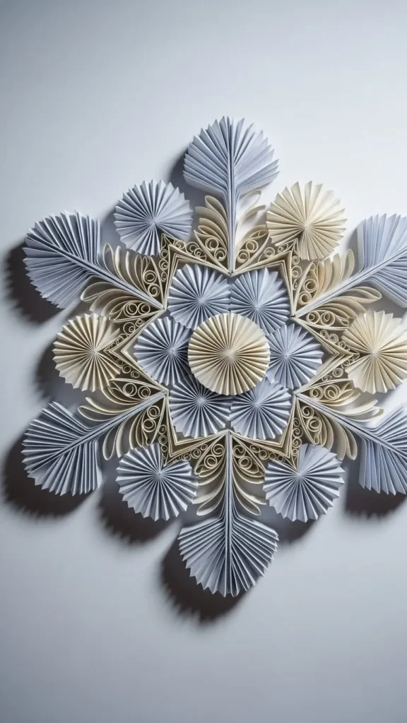 Layered Paper Rosette Snowflake