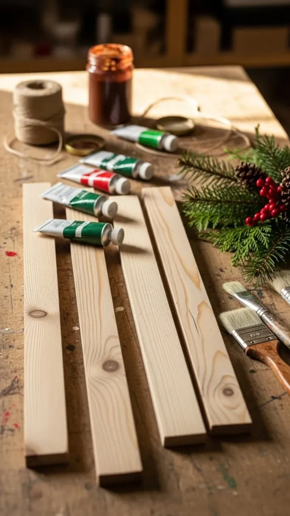 Layered Wood Slat Sign