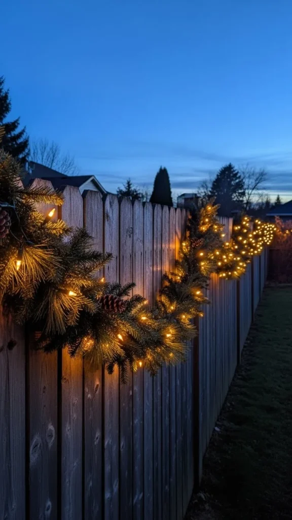 Lighted Fence Garland