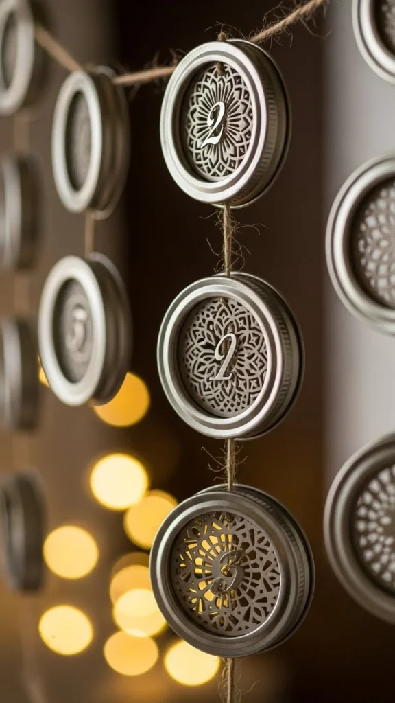 Mason Jar Lid Countdown Garland