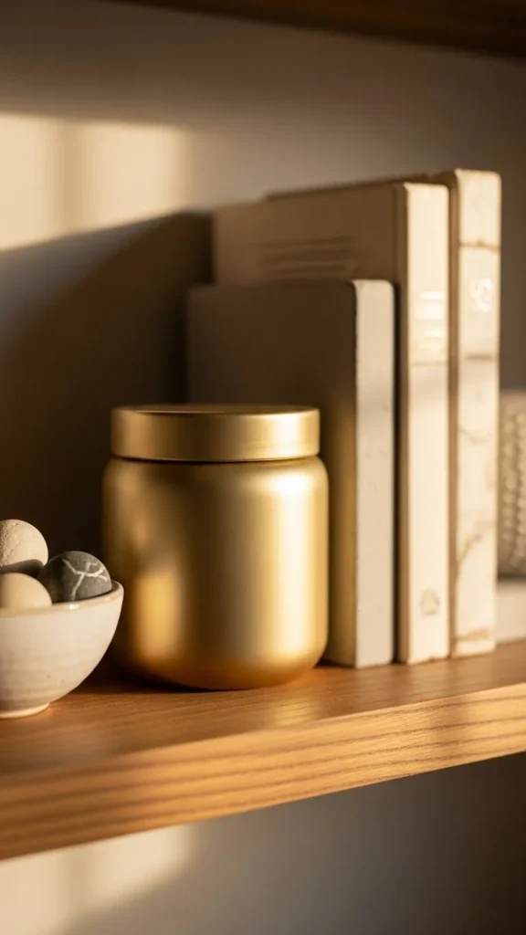 Matte Gold Minimal Jar