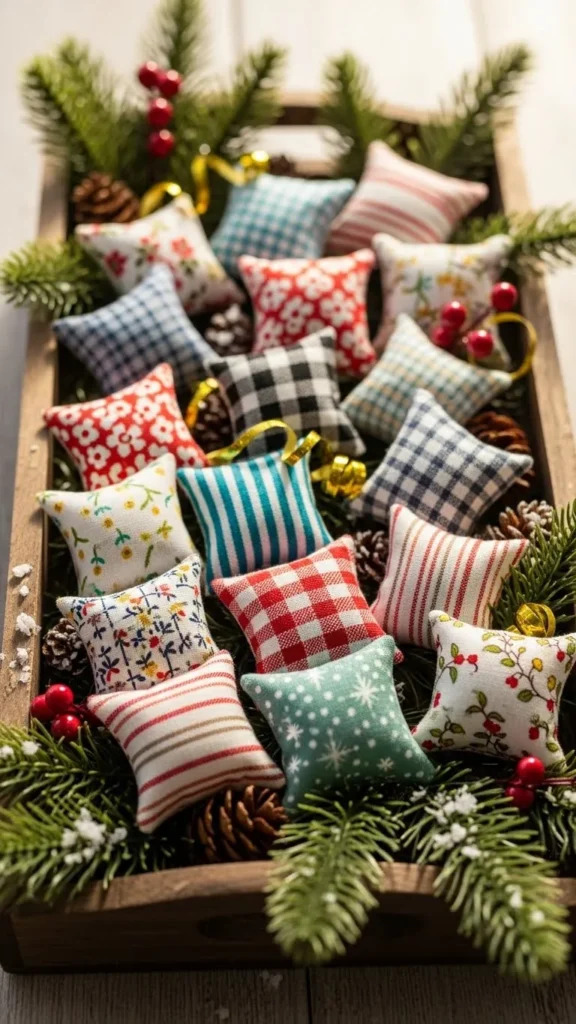 Mini Fabric Scrap Pillows