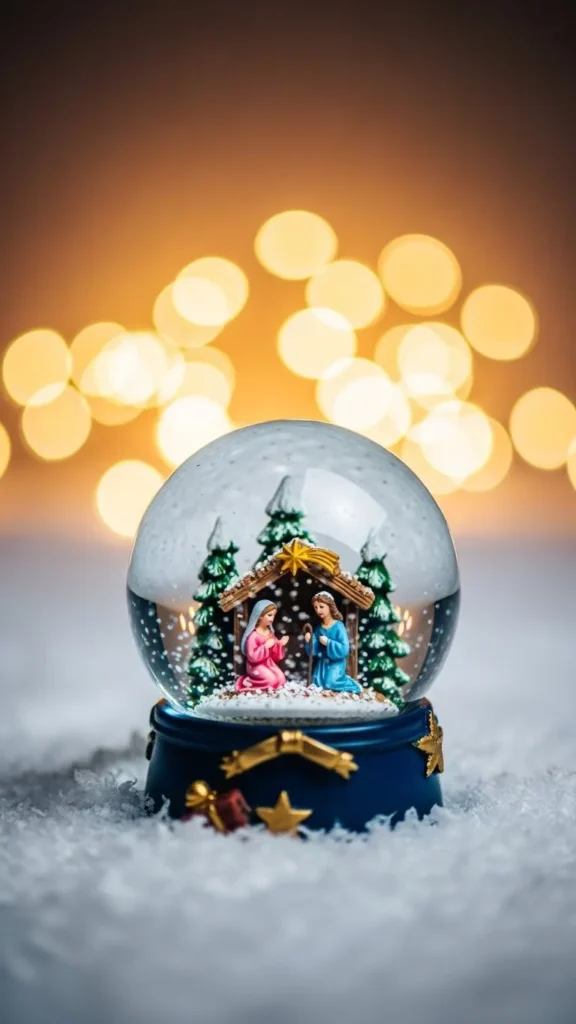 Mini Nativity Scene Globe