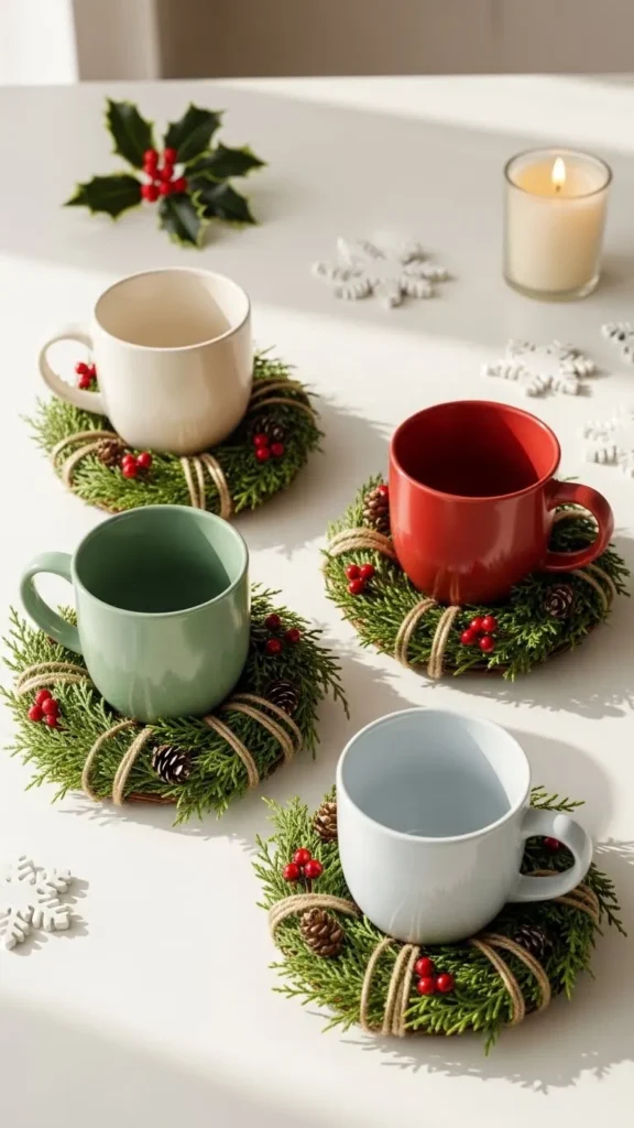  Mini Wreath Coasters