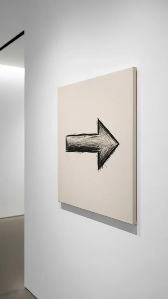 Minimal Arrow Direction Canvas