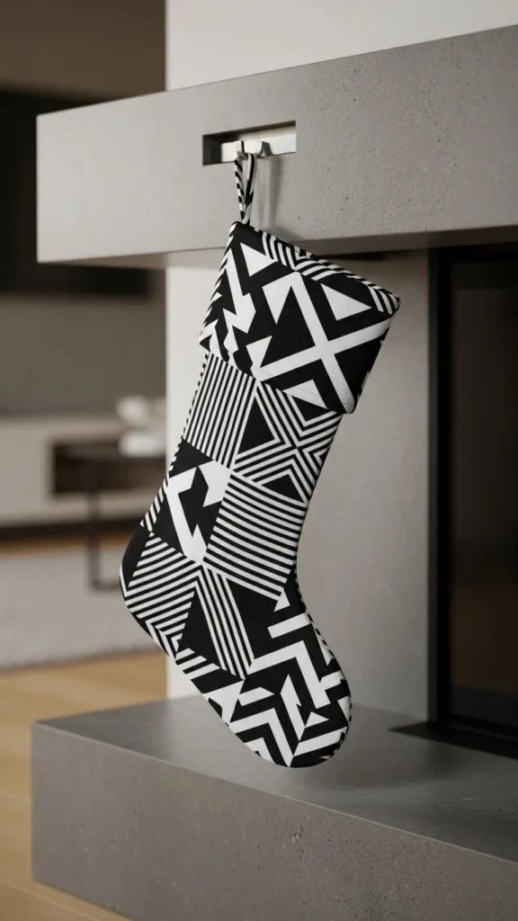 Monochrome Black-and-White Stocking