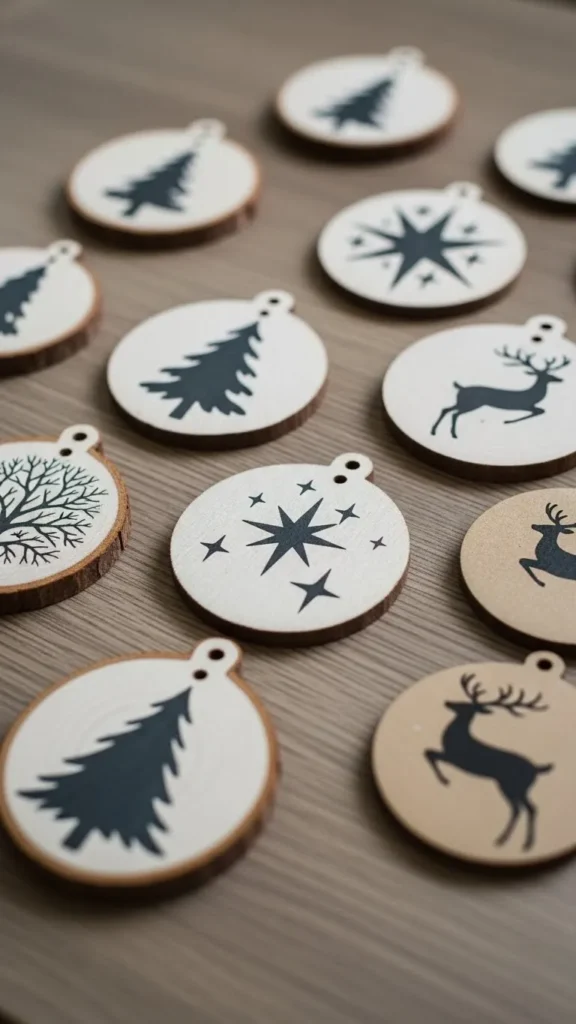 Painted Silhouette Baubles