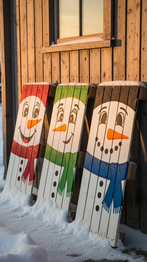 Pallet Snowmen