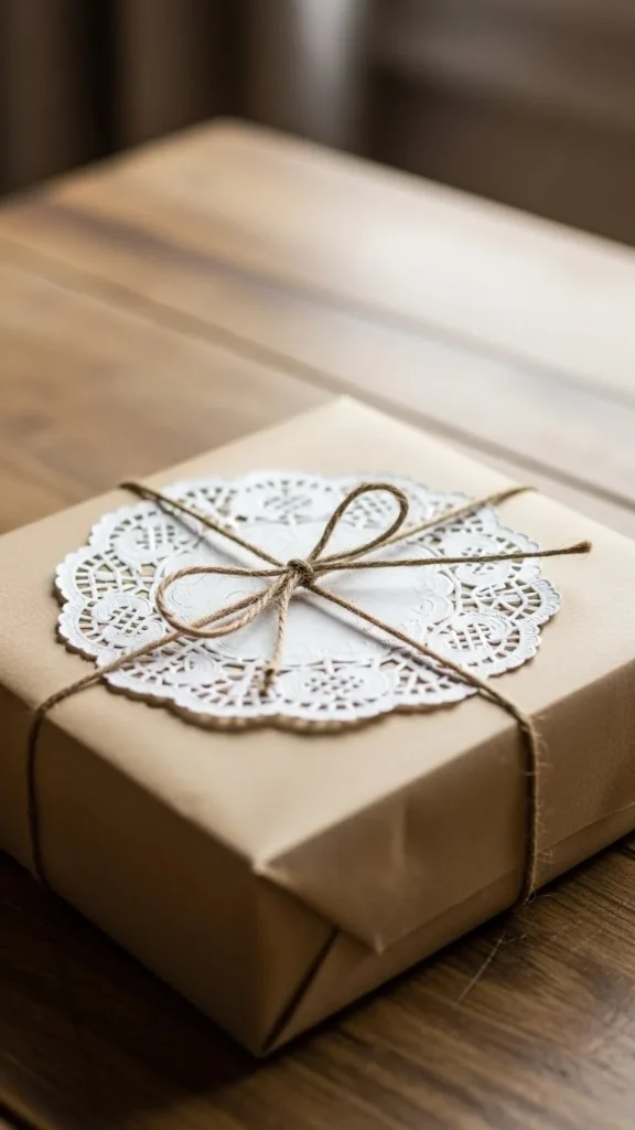 Paper Doily Snowflake Wrap