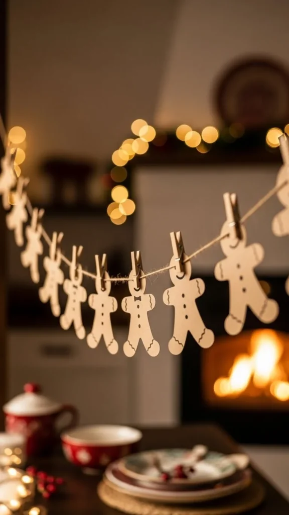 Paper Gingerbread Garland