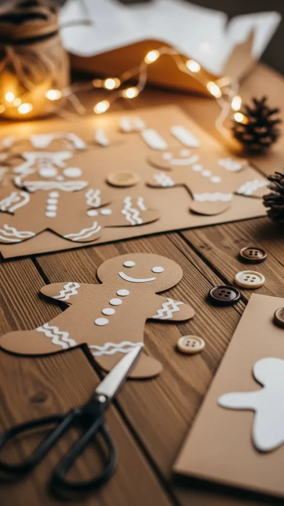 Paper Gingerbread Men Garland