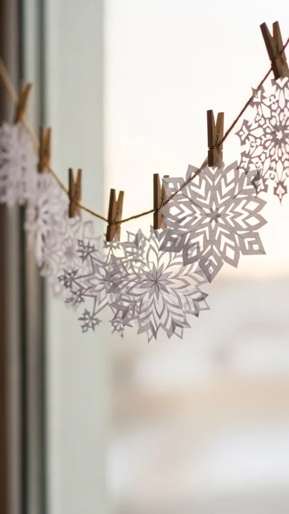 Paper Snowflake Garland