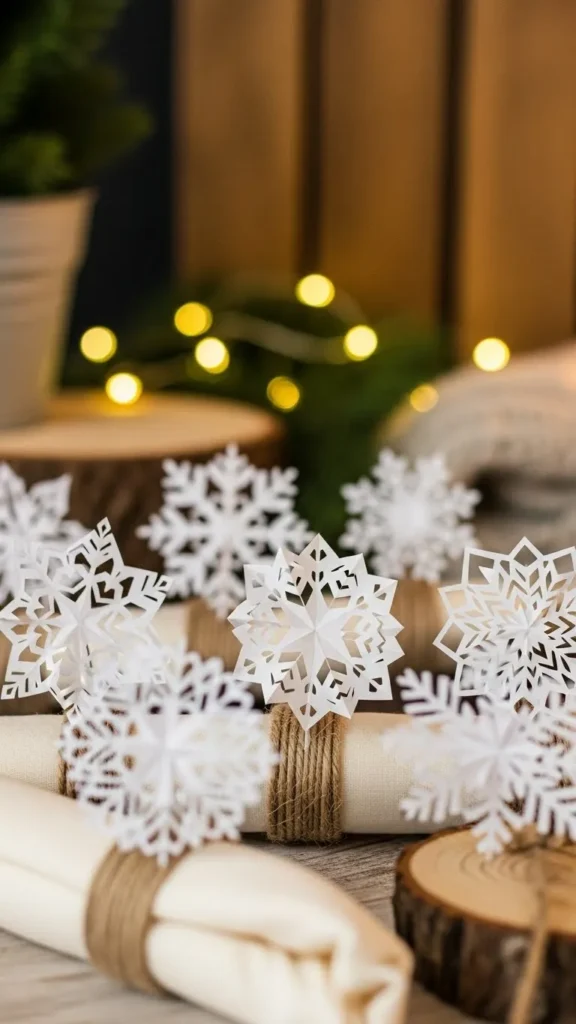 Paper Snowflake Rings