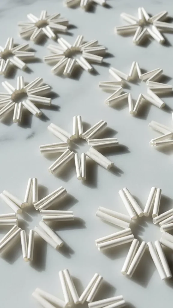 Paper Straw Snowflake