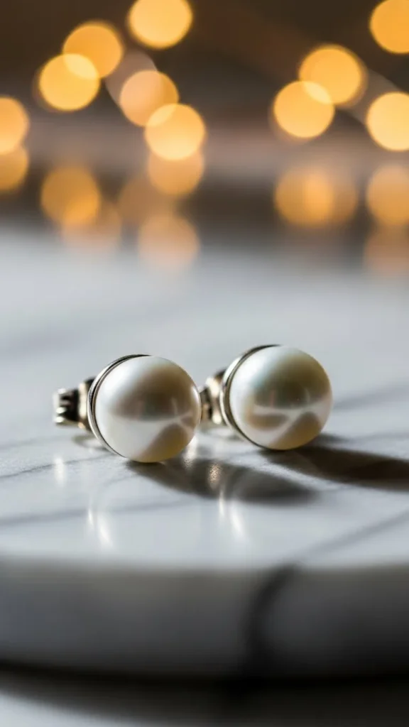 Pearl Stud Earrings for Soft Elegance