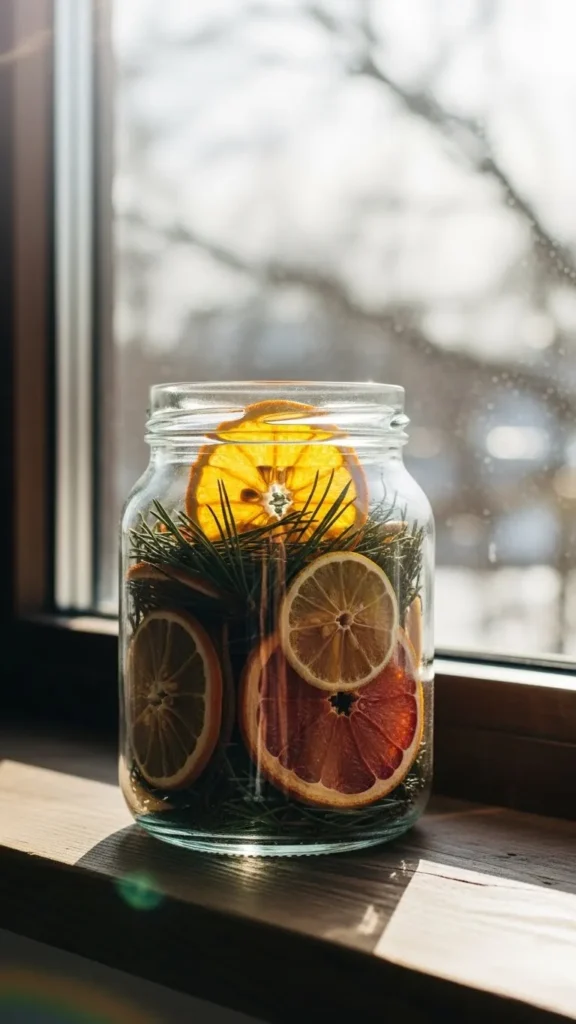 Pine Needle and Citrus Jar
