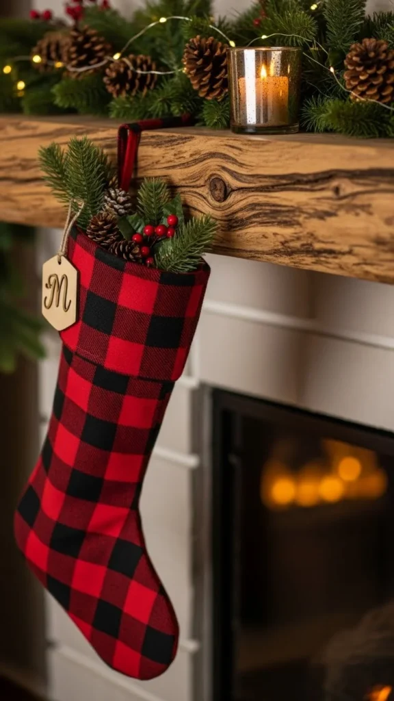 Plaid Flannel Cabin Stocking
