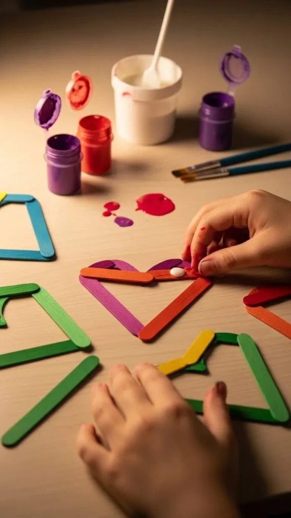  Popsicle Stick Heart Frames