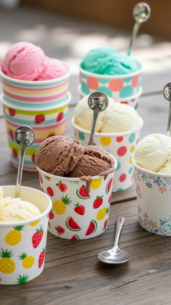 Printable Ice Cream Cup Wraps