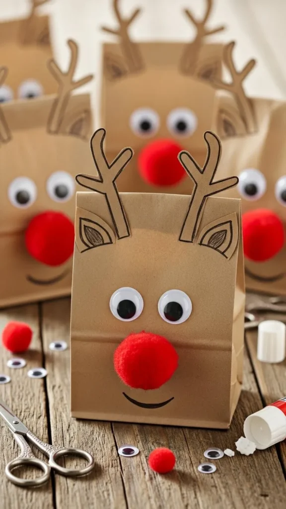Reindeer Paper Lunch Bags