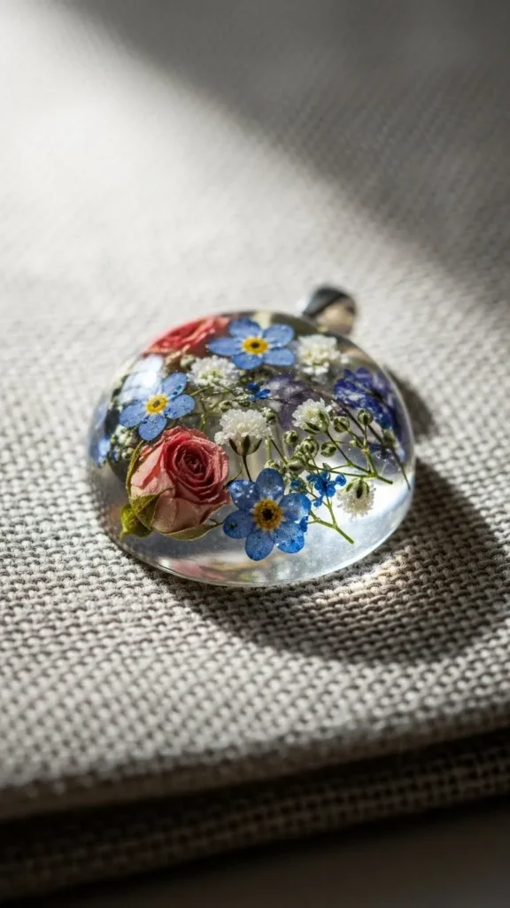 Resin Jewelry With Embedded Details