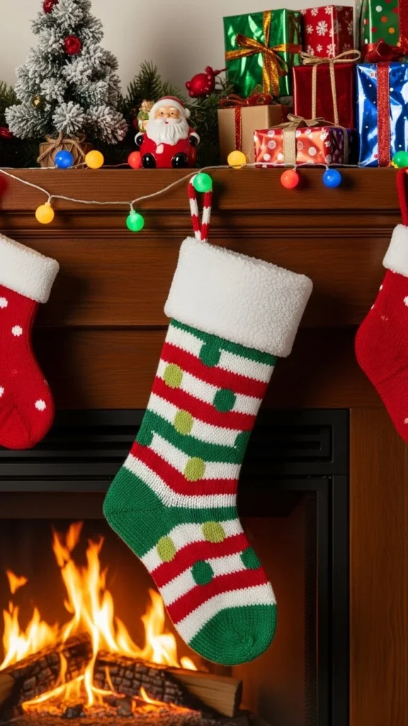 Retro Patterned Stocking