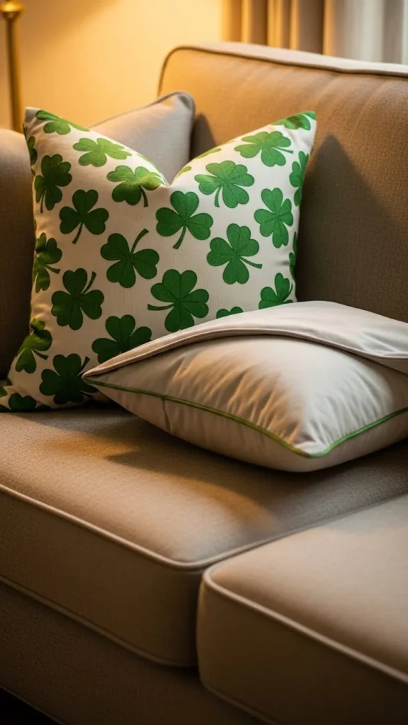 Reversible Shamrock Pillow
