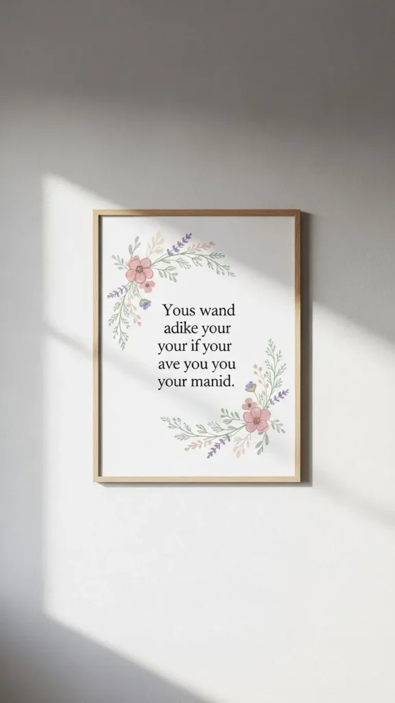 Romantic Quote Prints with Floral Accents