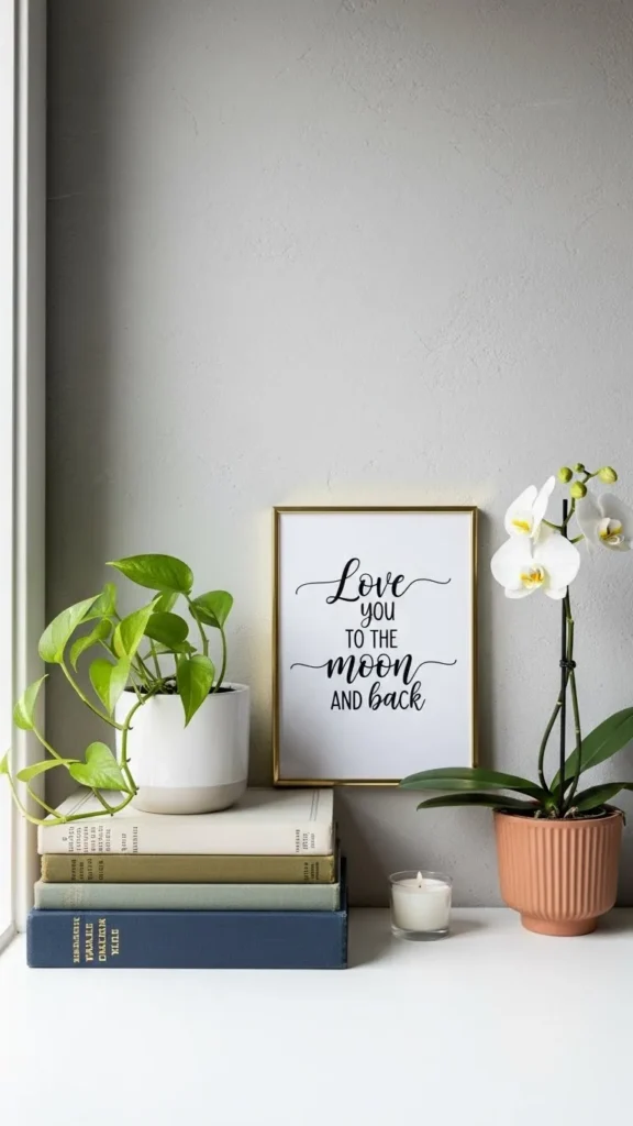 Romantic Quotes on Shelves