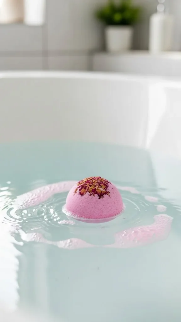 Rose and Chamomile-Free Floral Bath Bomb