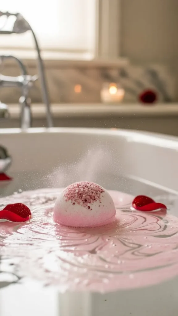 Rose and Epsom Salt Bath Bomb