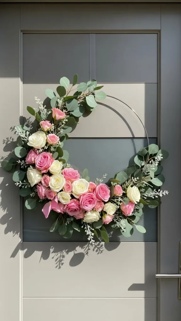 Rose and Eucalyptus Hoop Wreath