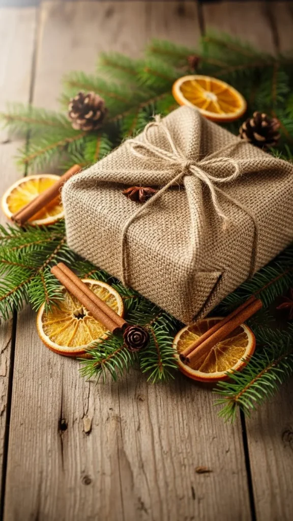 Rustic Twine & Burlap Wrap Box