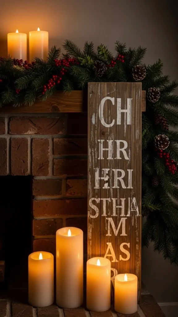 Rustic Wood Sign With Simple Lettering