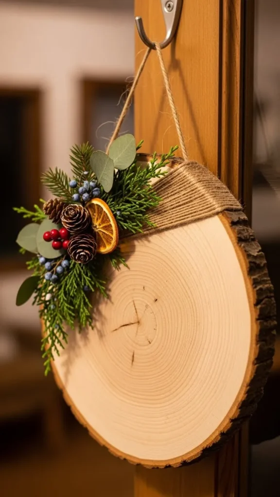 Rustic Wood Slice Ornament Hanger