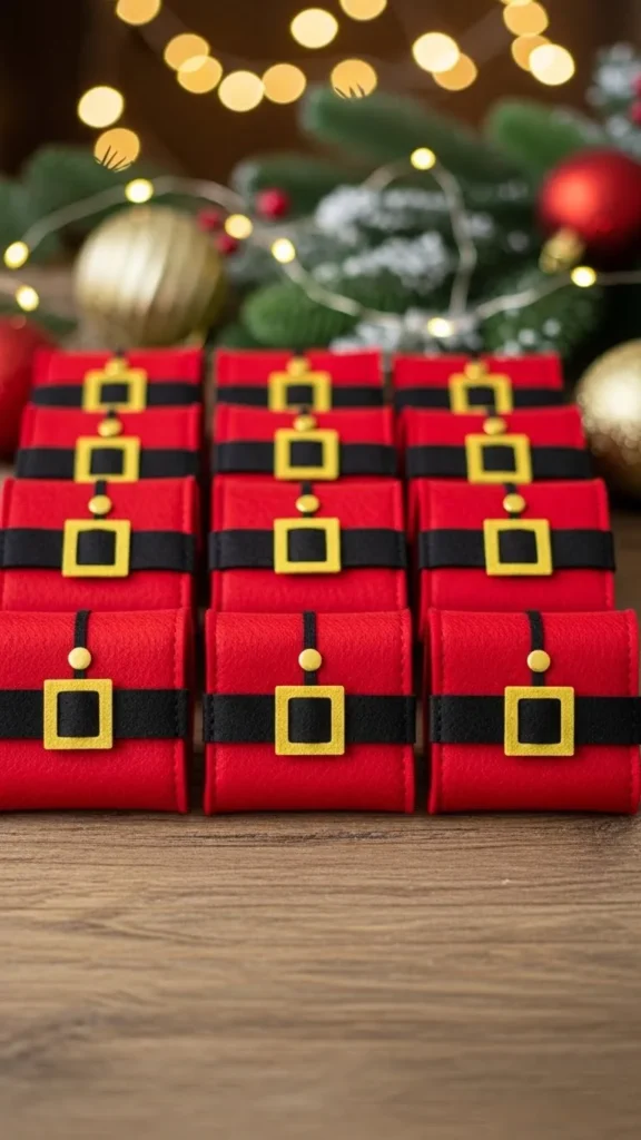 Santa Belt Treat Pouches