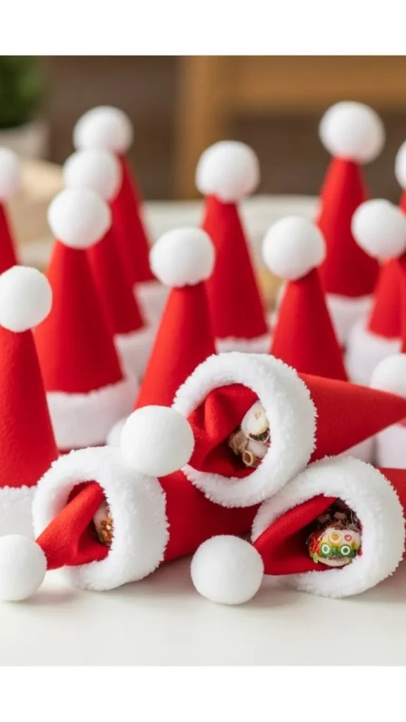 Santa Hat Cone Bags