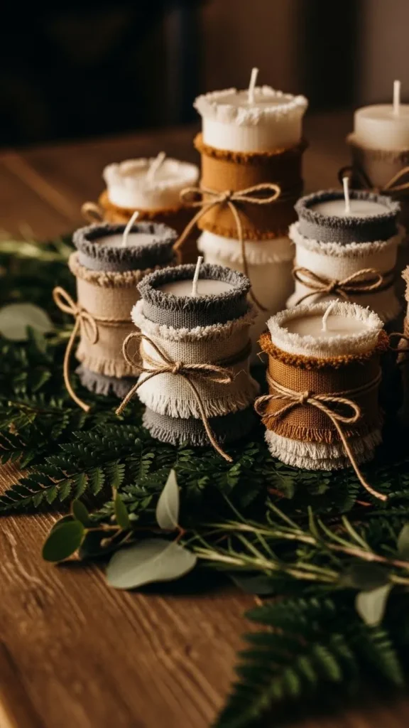 Scrap Fabric Candle Wraps