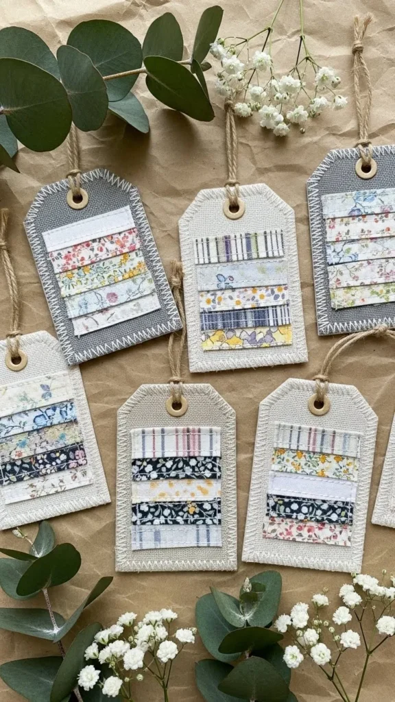 Scrap Fabric Gift Tags