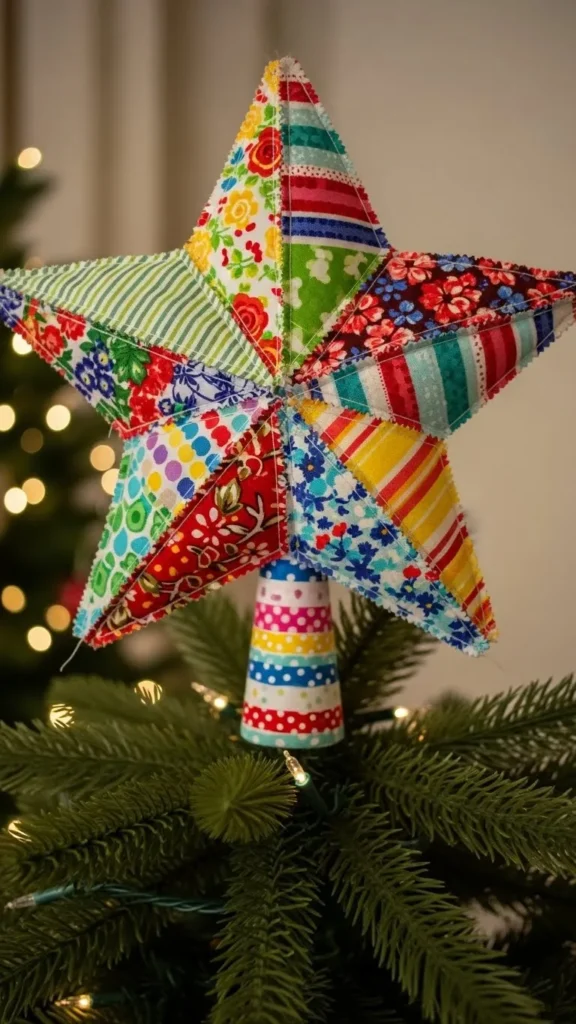 Scrap Fabric Tree Toppers