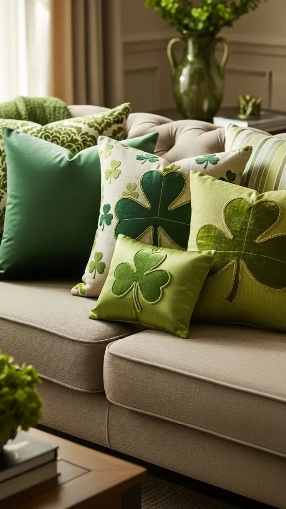 Seasonal Shamrock Pillow Set