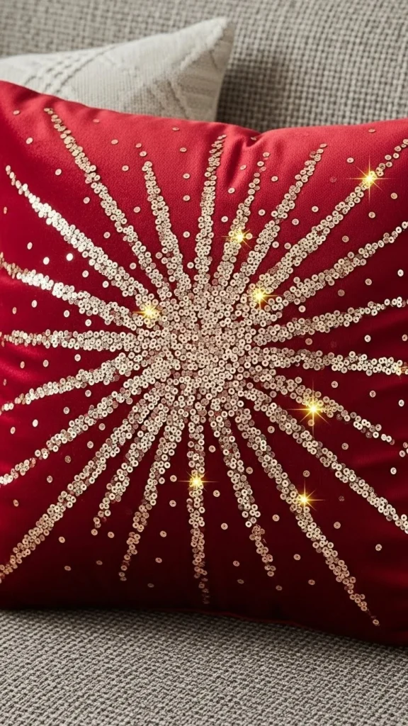Sequin Starburst Pillow