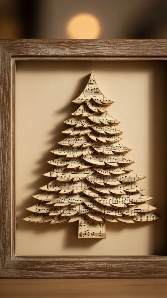 Sheet Music Christmas Tree Art