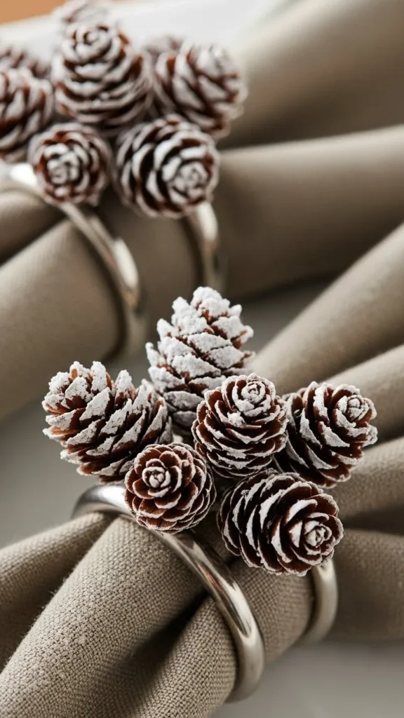 Snow-Dusted Pinecones