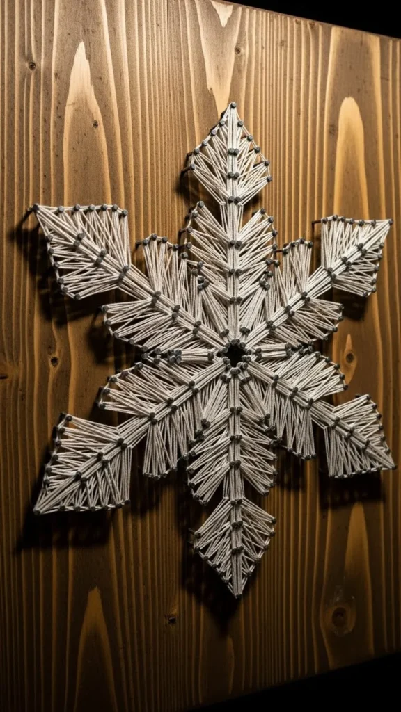 Snowflake String Art Board