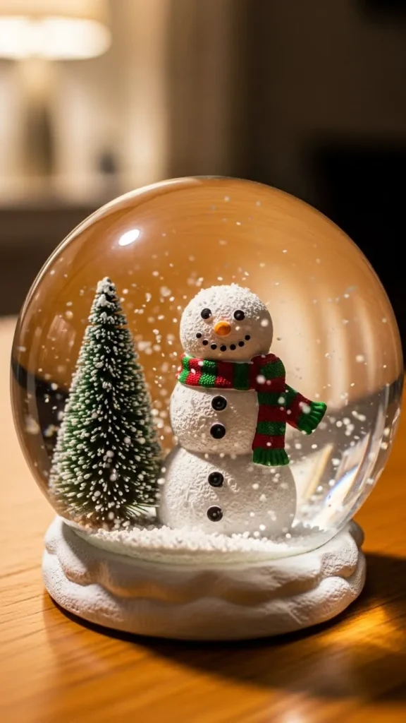Snowman Button Globe