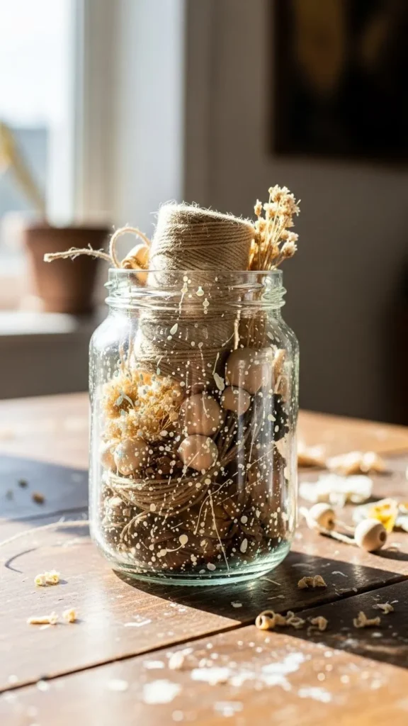 Speckled Gold Splash Jar