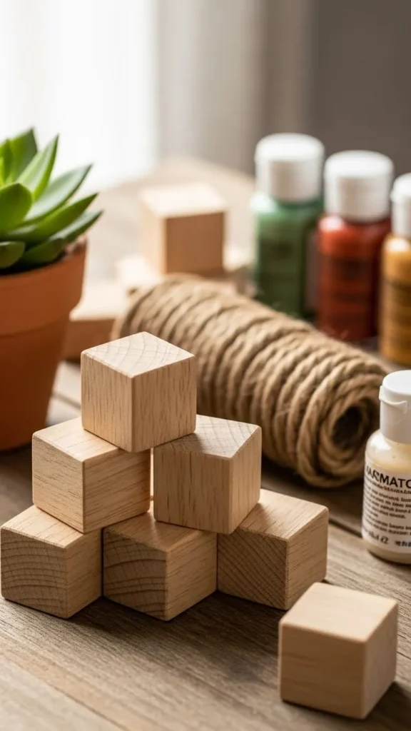 Stacked Wood Block Sign