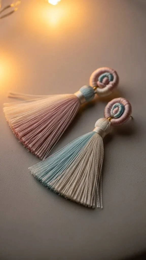 Tassel Earrings in Soft Tones