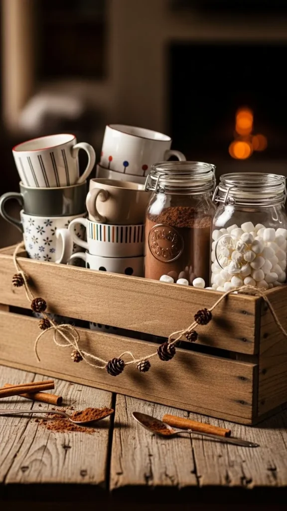 Turn Crates Into Functional Christmas Decor